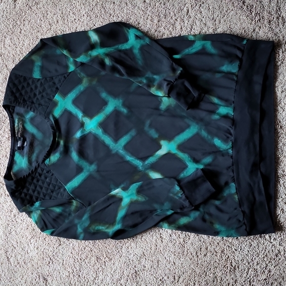 Mossimo Supply Co. Tops - Mossimo geometric sheer blouse snake XL